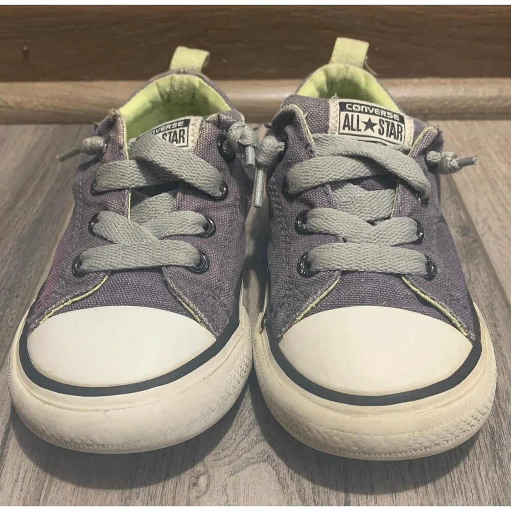 Converse Chuck Taylor All Star Toddler's Size 9 Low Tops Grey/Green Sneakers